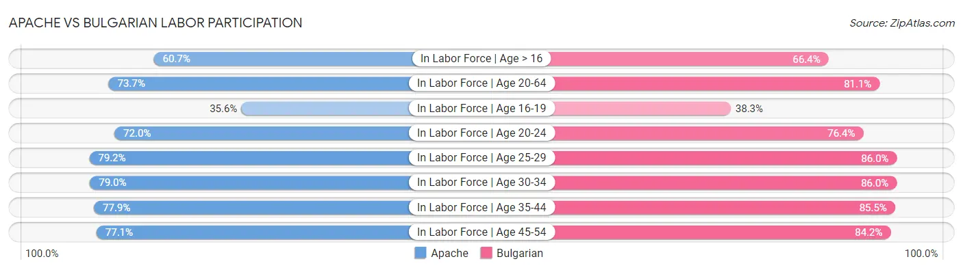 Apache vs Bulgarian Labor Participation