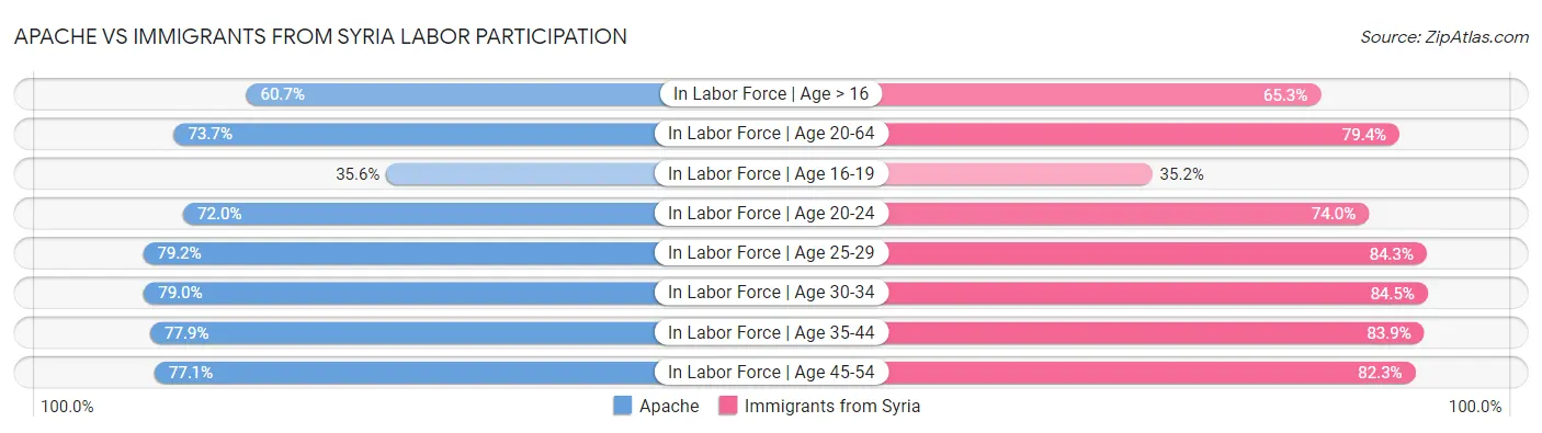 Apache vs Immigrants from Syria Labor Participation