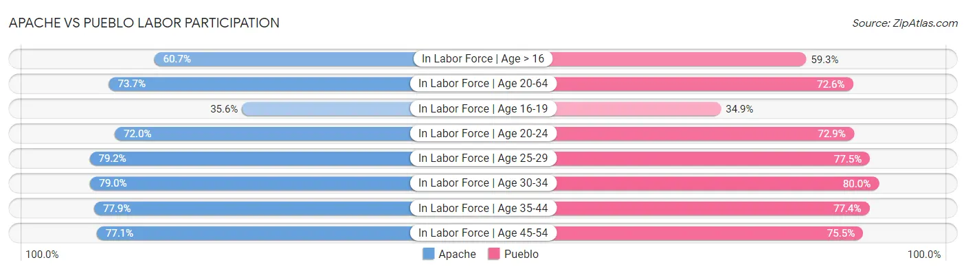 Apache vs Pueblo Labor Participation