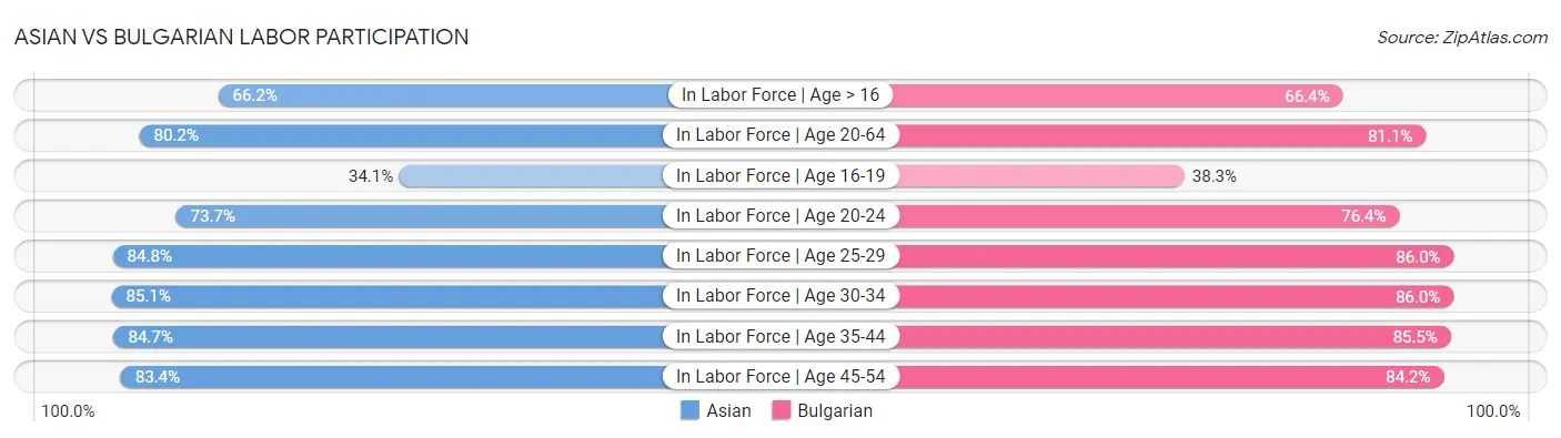 Asian vs Bulgarian Labor Participation
