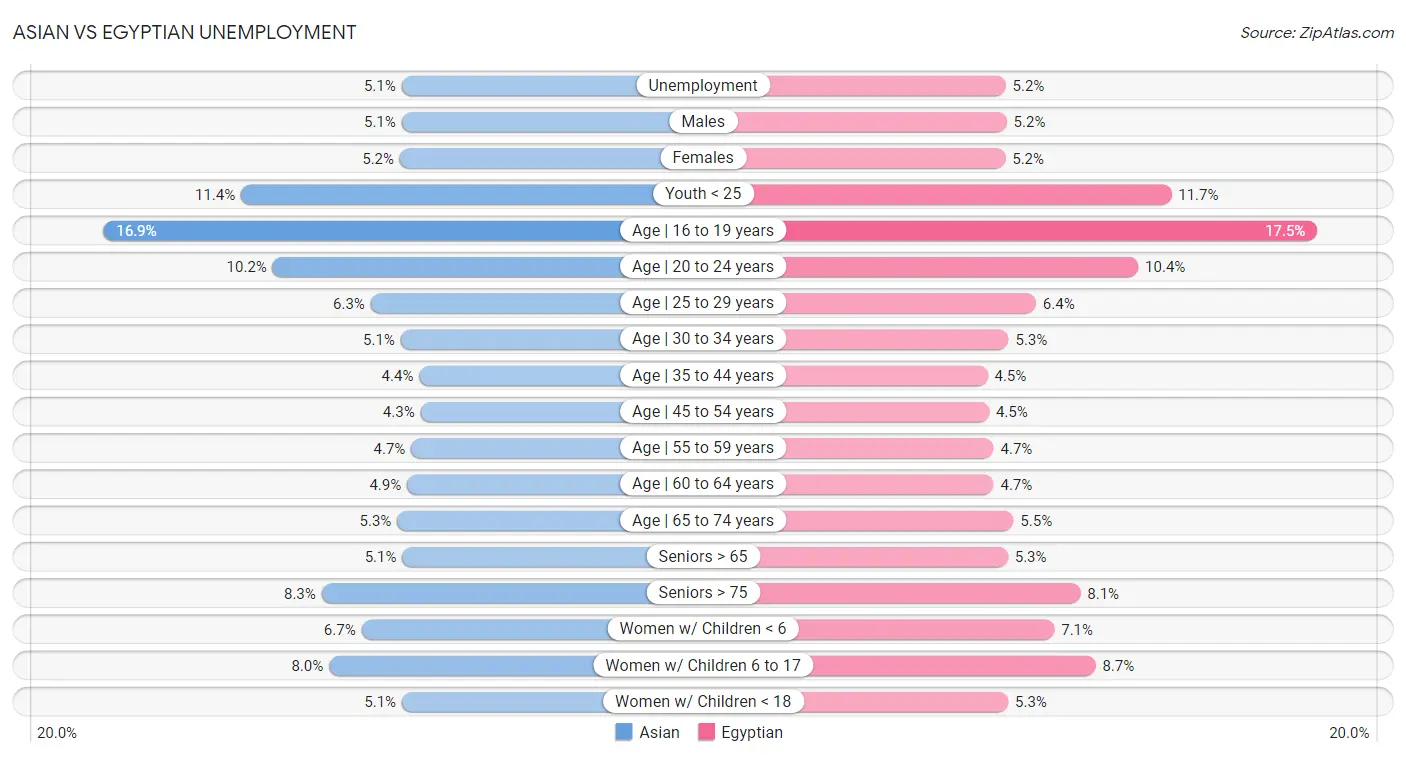 Asian vs Egyptian Unemployment