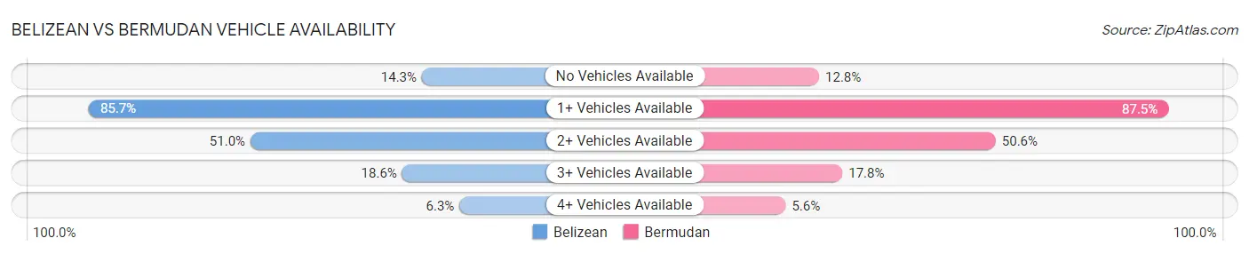 Belizean vs Bermudan Vehicle Availability