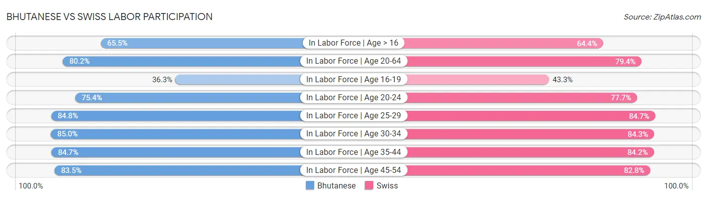 Bhutanese vs Swiss Labor Participation