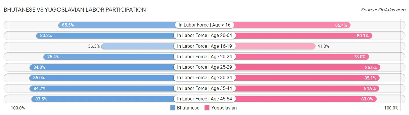 Bhutanese vs Yugoslavian Labor Participation