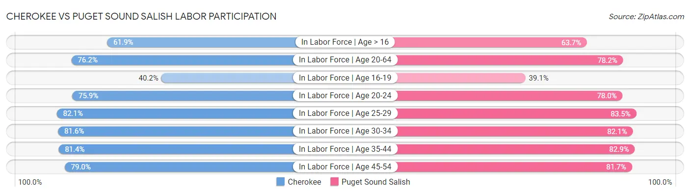 Cherokee vs Puget Sound Salish Labor Participation