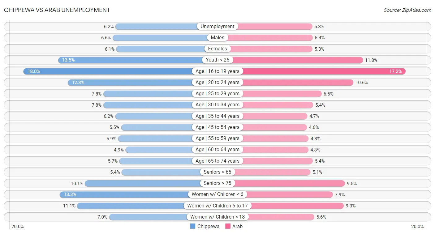 Chippewa vs Arab Unemployment