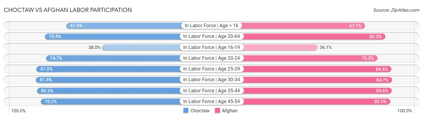 Choctaw vs Afghan Labor Participation