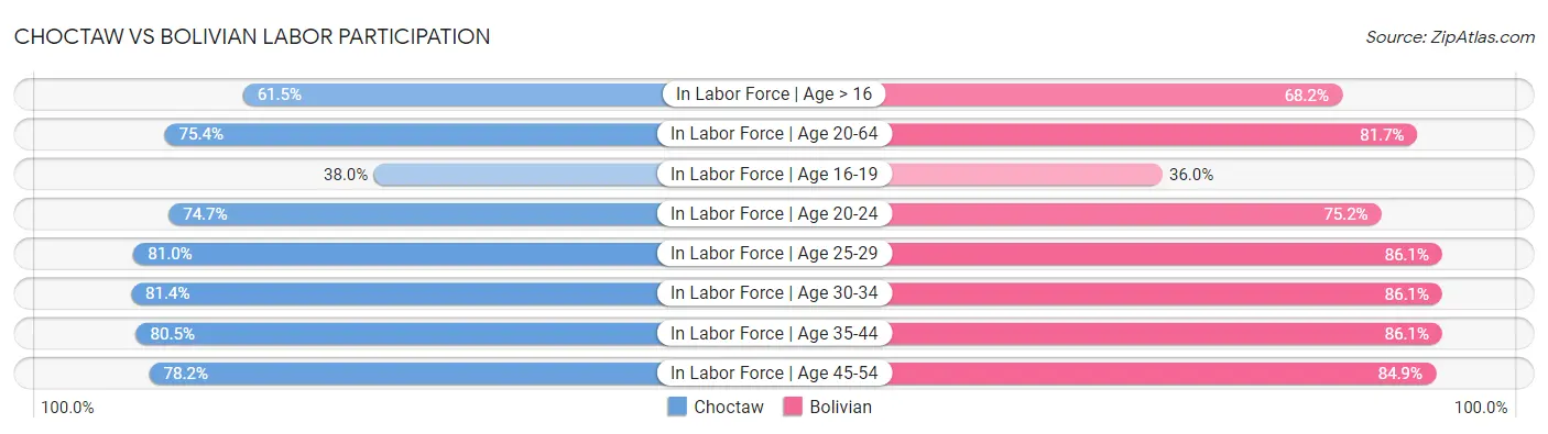 Choctaw vs Bolivian Labor Participation