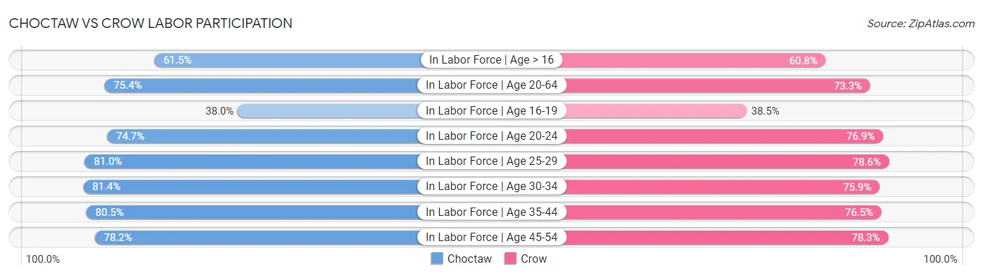 Choctaw vs Crow Labor Participation