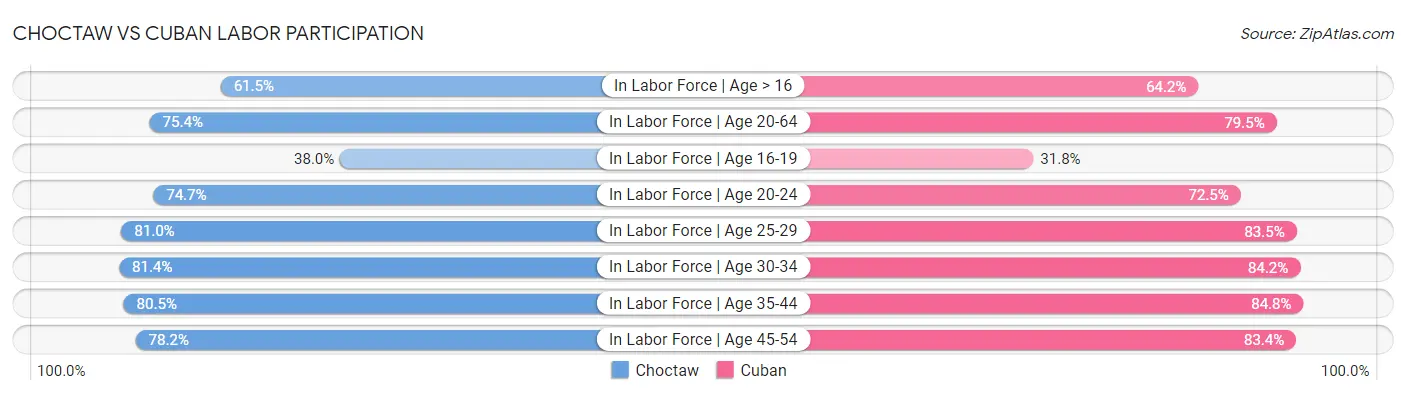 Choctaw vs Cuban Labor Participation