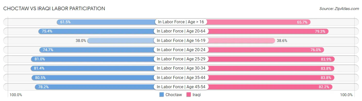 Choctaw vs Iraqi Labor Participation