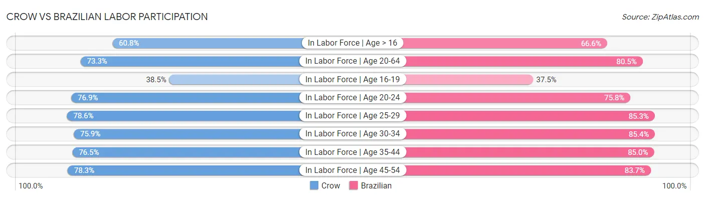 Crow vs Brazilian Labor Participation