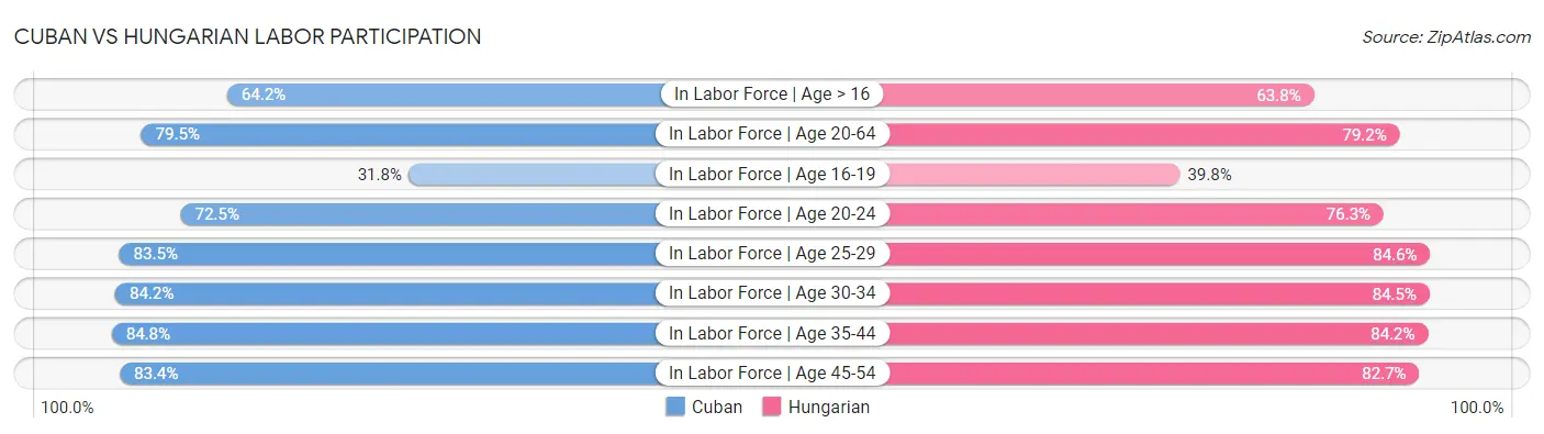 Cuban vs Hungarian Labor Participation