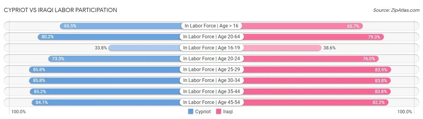 Cypriot vs Iraqi Labor Participation