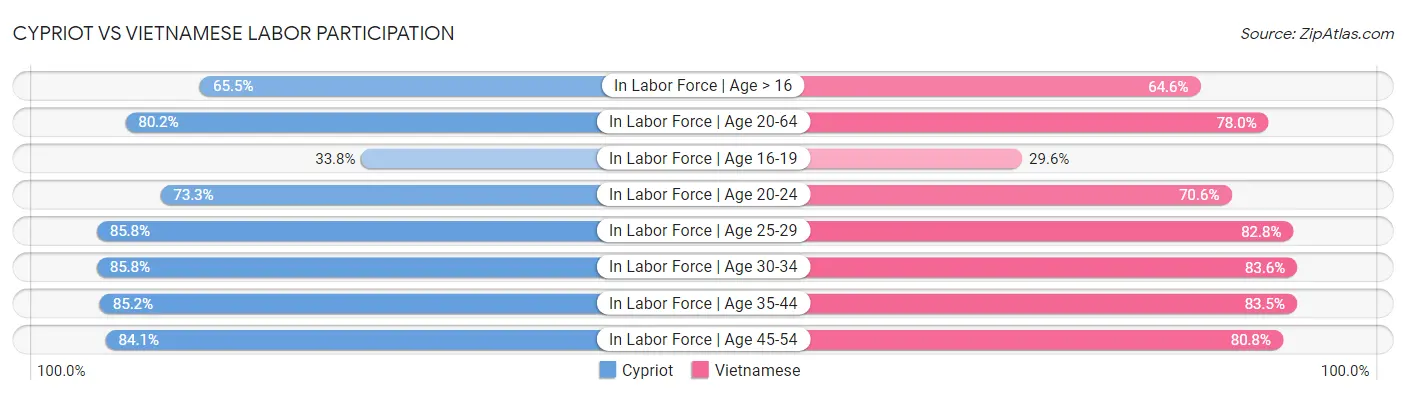 Cypriot vs Vietnamese Labor Participation