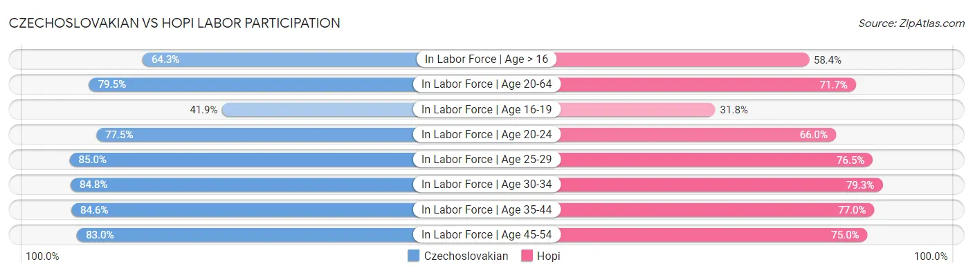 Czechoslovakian vs Hopi Labor Participation