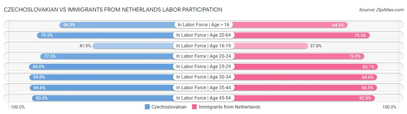 Czechoslovakian vs Immigrants from Netherlands Labor Participation