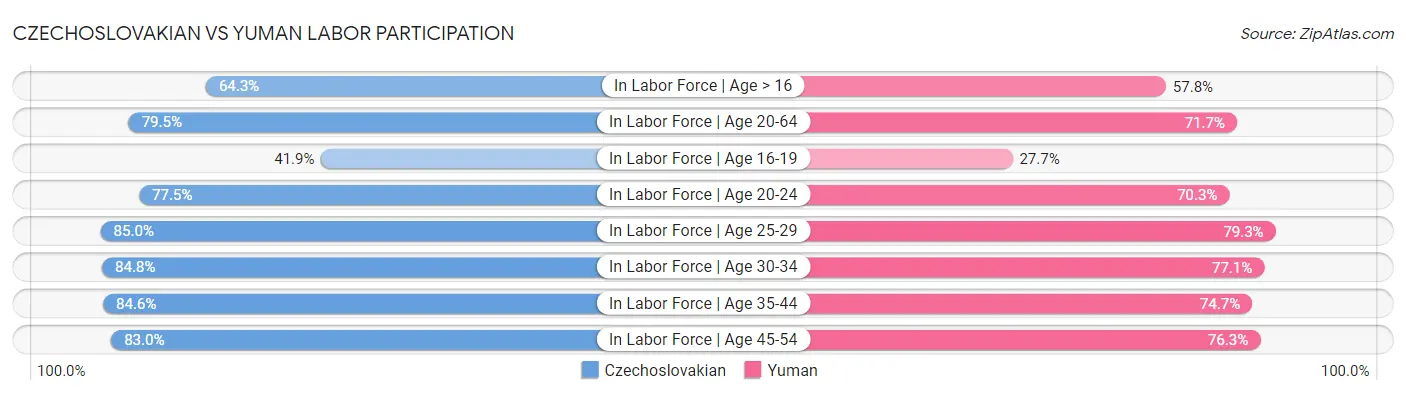 Czechoslovakian vs Yuman Labor Participation