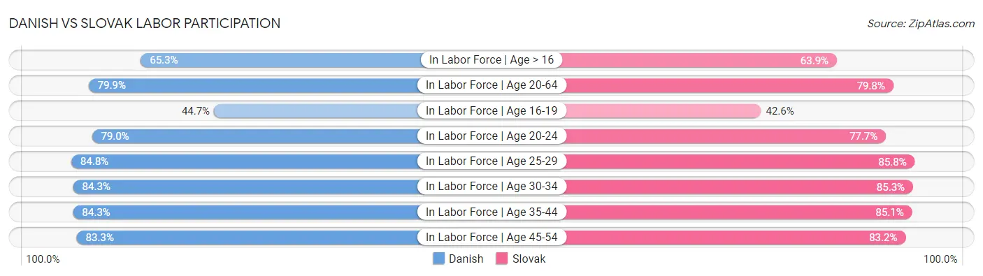 Danish vs Slovak Labor Participation