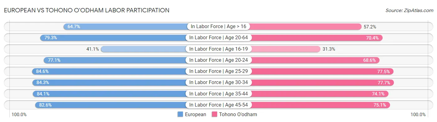 European vs Tohono O'odham Labor Participation