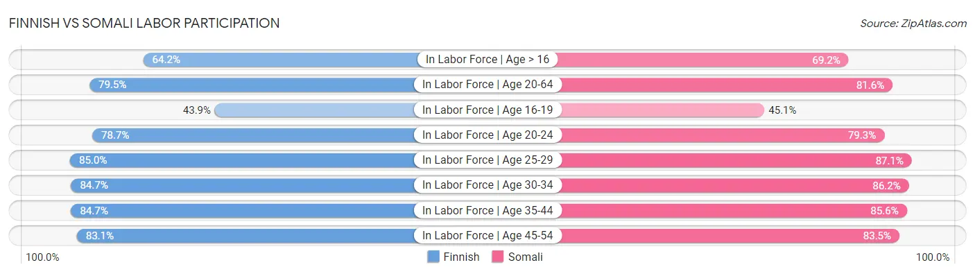 Finnish vs Somali Labor Participation