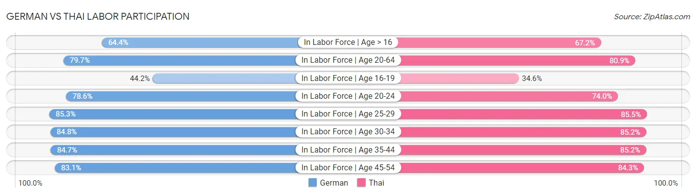 German vs Thai Labor Participation