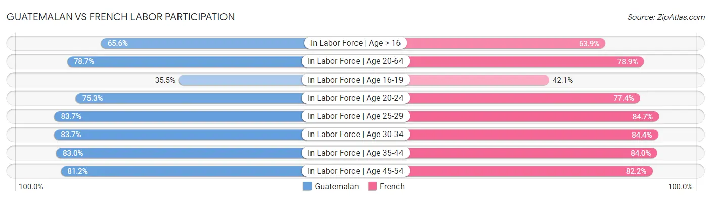 Guatemalan vs French Labor Participation