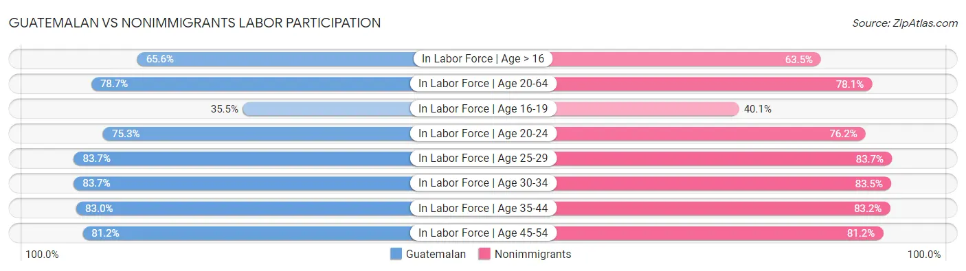 Guatemalan vs Nonimmigrants Labor Participation