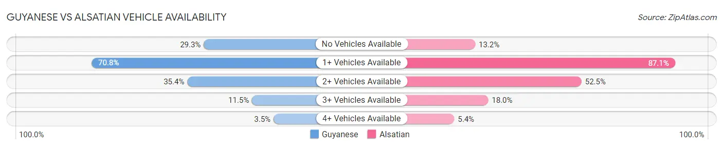Guyanese vs Alsatian Vehicle Availability