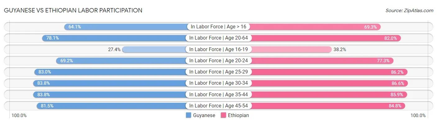 Guyanese vs Ethiopian Labor Participation
