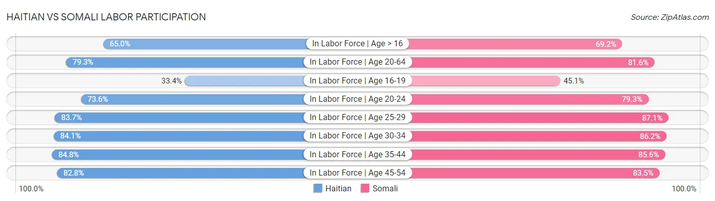 Haitian vs Somali Labor Participation