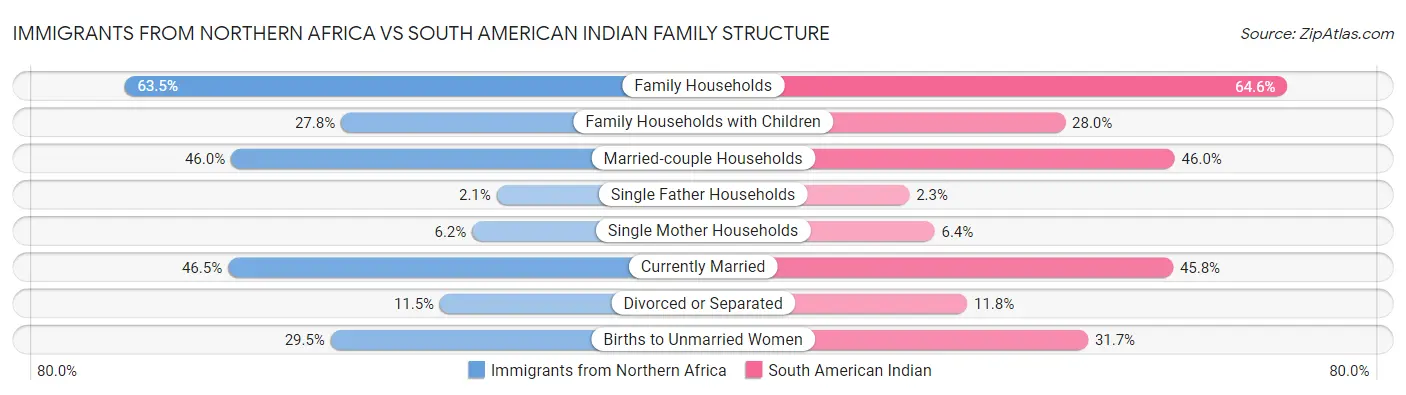 Immigrants from Northern Africa vs South American Indian Family Structure