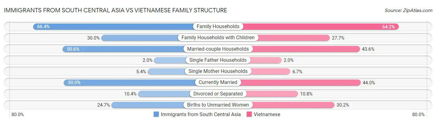 Immigrants from South Central Asia vs Vietnamese Family Structure