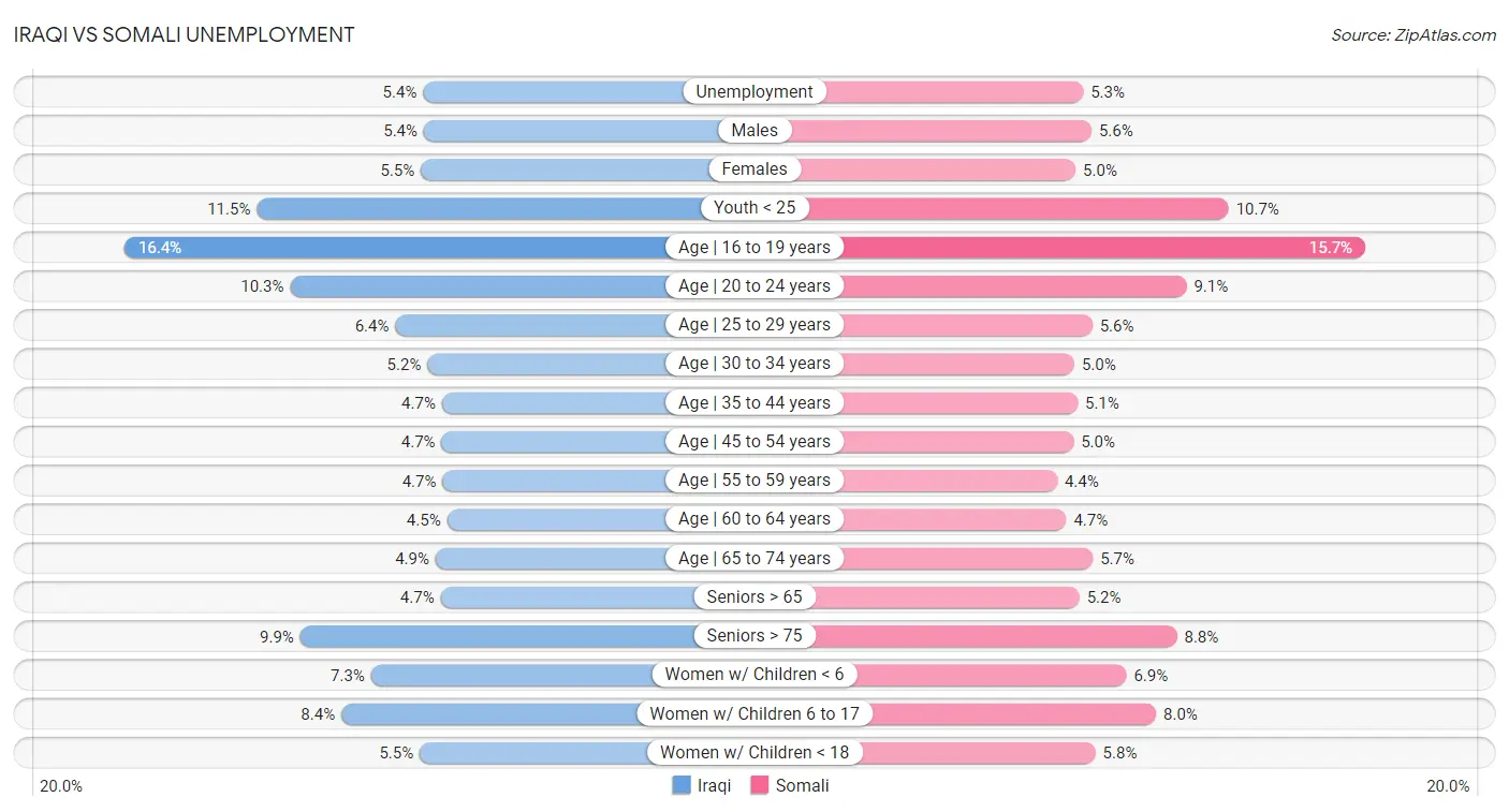 Iraqi vs Somali Unemployment