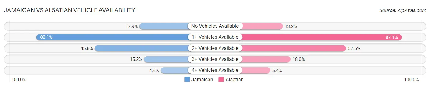 Jamaican vs Alsatian Vehicle Availability