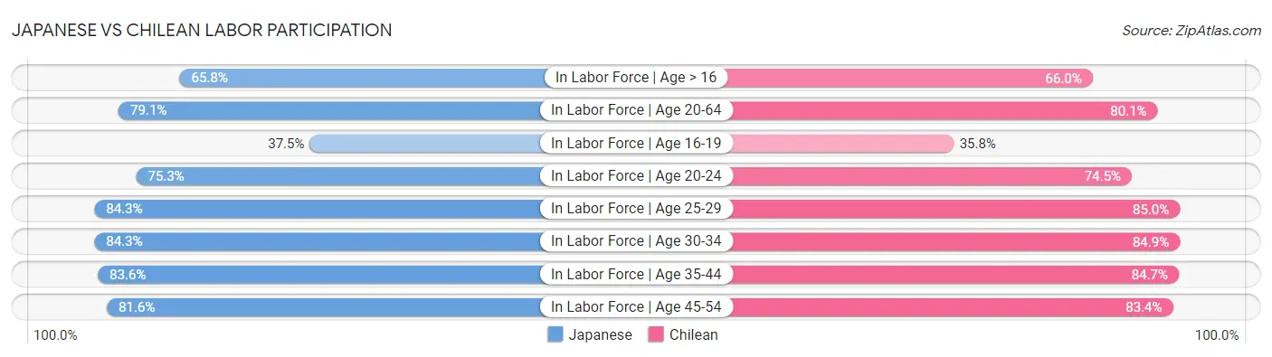 Japanese vs Chilean Labor Participation