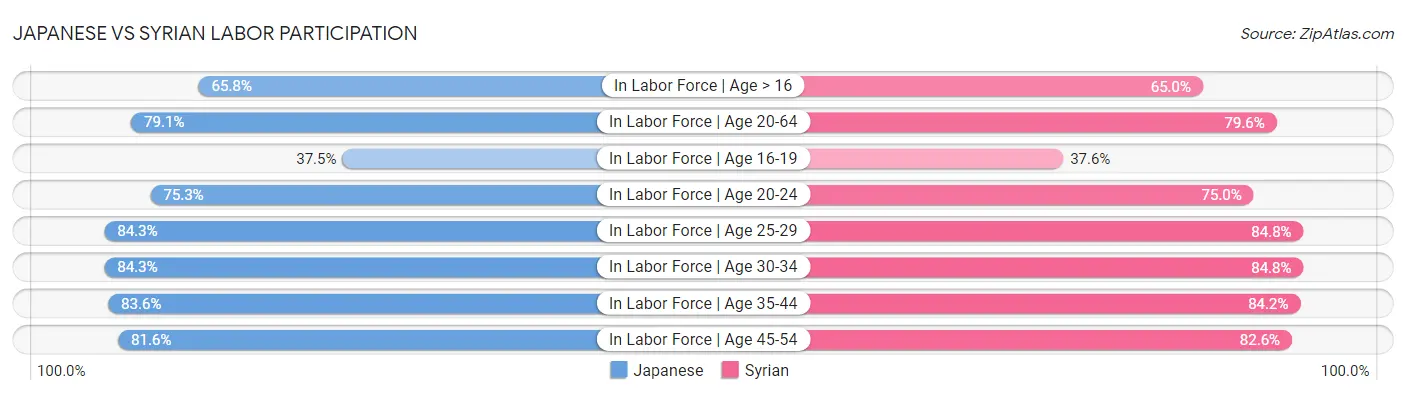 Japanese vs Syrian Labor Participation