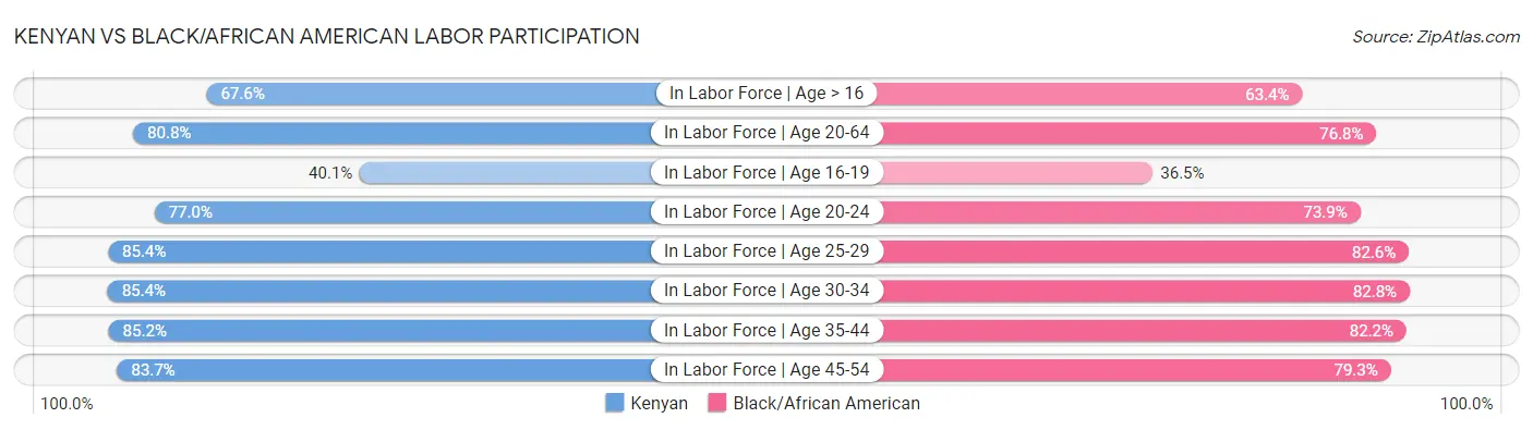 Kenyan vs Black/African American Labor Participation