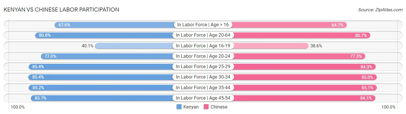 Kenyan vs Chinese Labor Participation