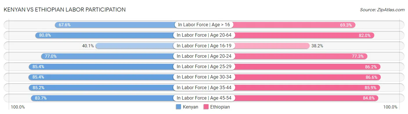 Kenyan vs Ethiopian Labor Participation