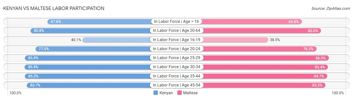 Kenyan vs Maltese Labor Participation