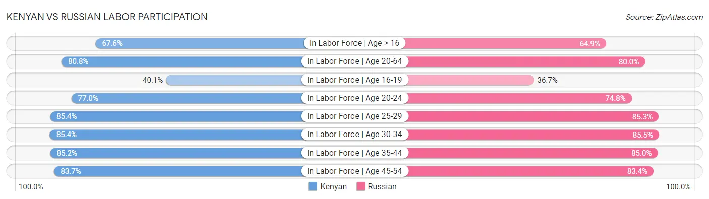 Kenyan vs Russian Labor Participation