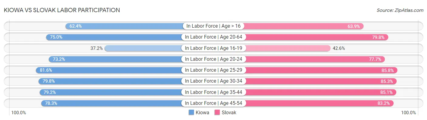 Kiowa vs Slovak Labor Participation