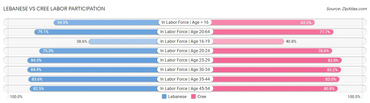 Lebanese vs Cree Labor Participation