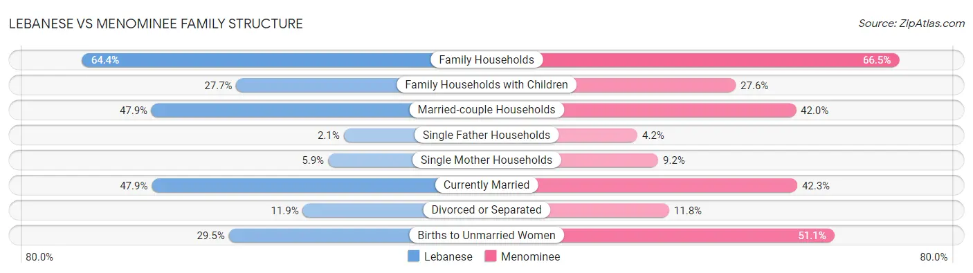 Lebanese vs Menominee Family Structure