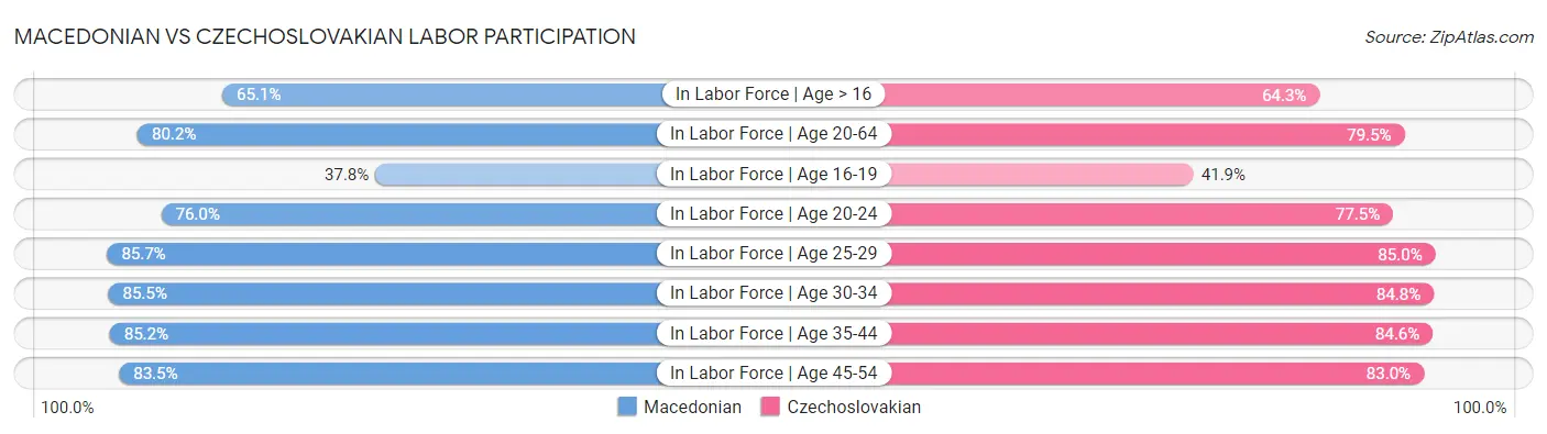 Macedonian vs Czechoslovakian Labor Participation