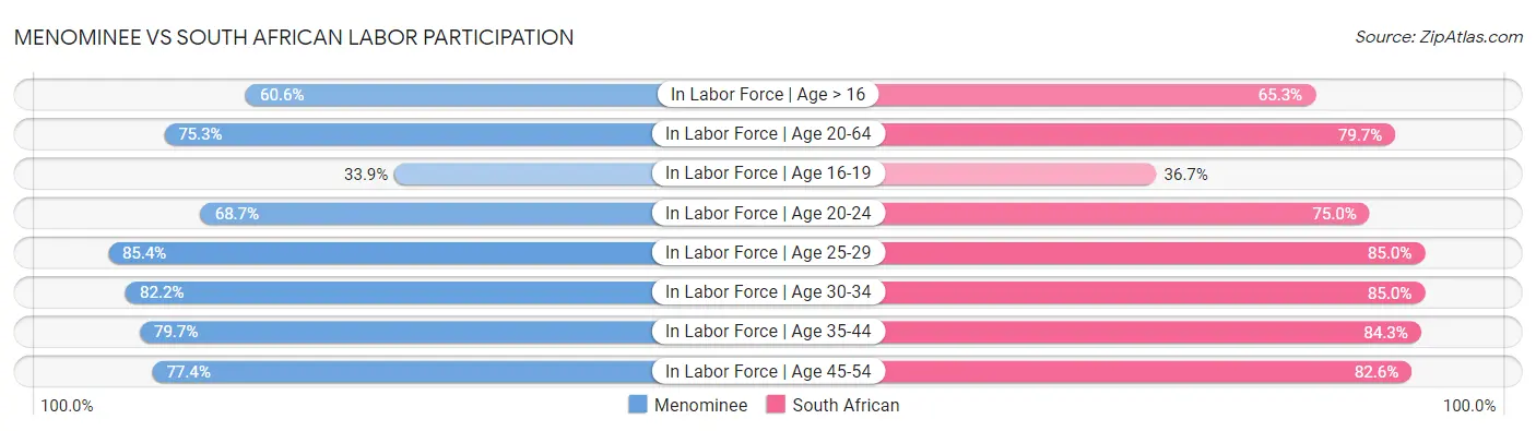 Menominee vs South African Labor Participation