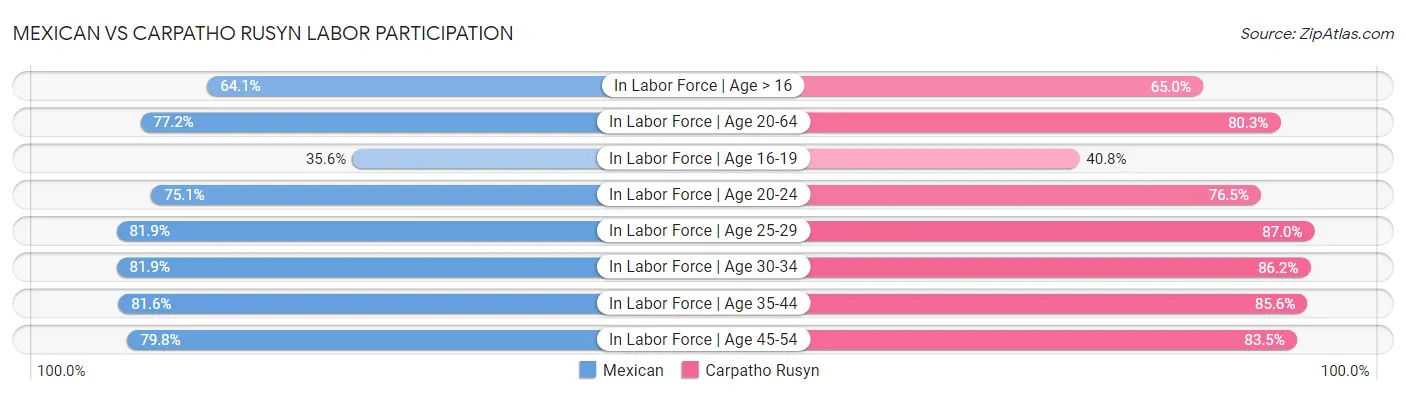 Mexican vs Carpatho Rusyn Labor Participation