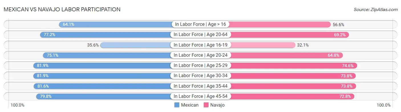 Mexican vs Navajo Labor Participation