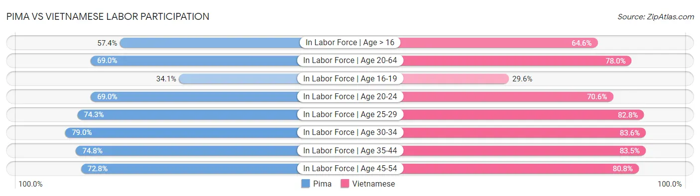 Pima vs Vietnamese Labor Participation
